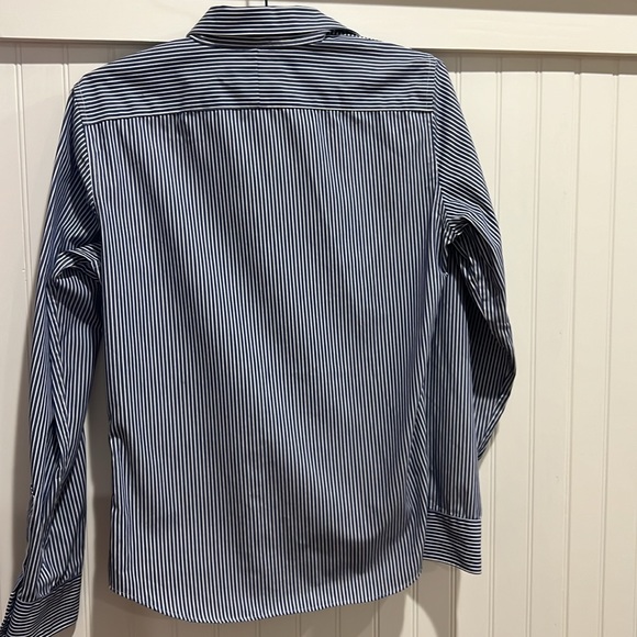 Lauren Ralph Lauren blue/white striped button down size M. - Picture 3 of 3